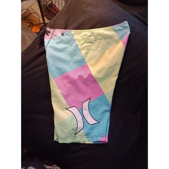 Hurley Board Shorts Beach Swim Men's 30" Waist Yellow Green - Picture 4 of 7